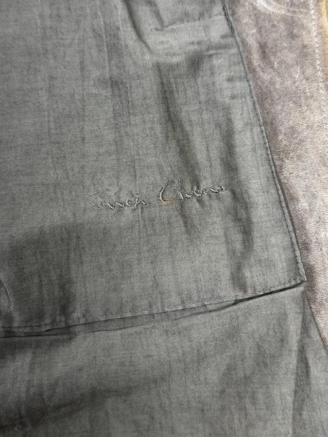 Rick Owens Beige & Grey Eroded Asymmetrical Leather Jacket ihQAnXD 8