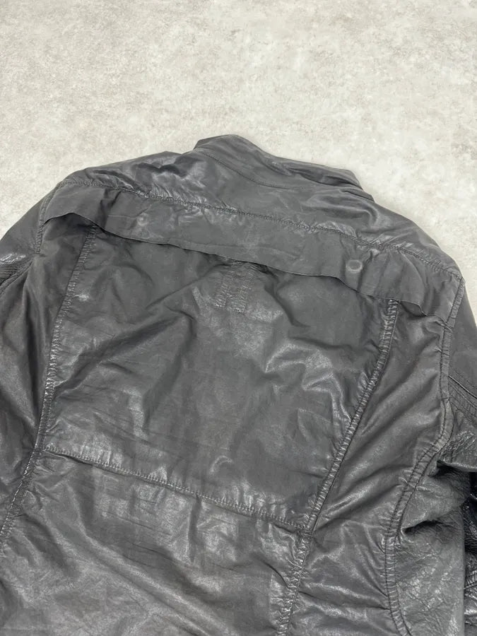 Rick Owens Black Asymmetrical Ninja Leather Jacket nuQmwdi 6