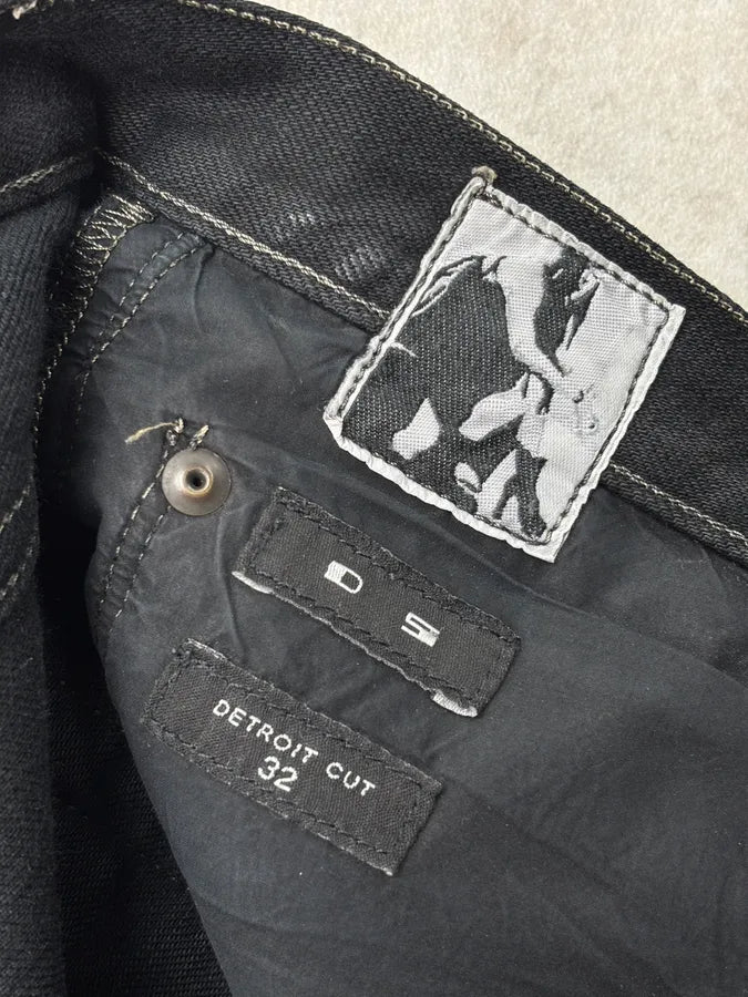 SS2016 Rick Owens Black Dark Leather Pants XiJFevk 10