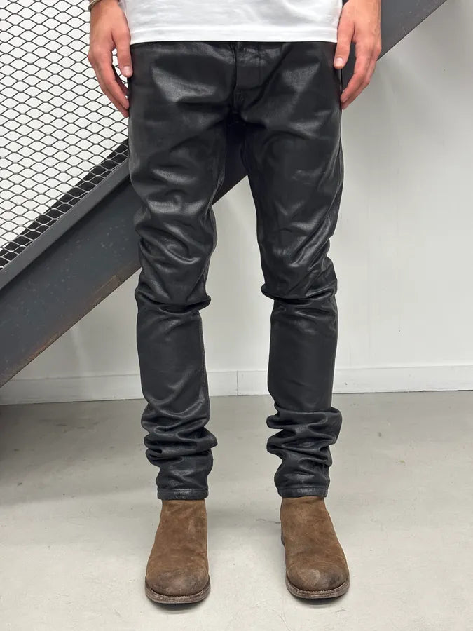 SS2016 Rick Owens Black Dark Leather Pants XiJFevk 1