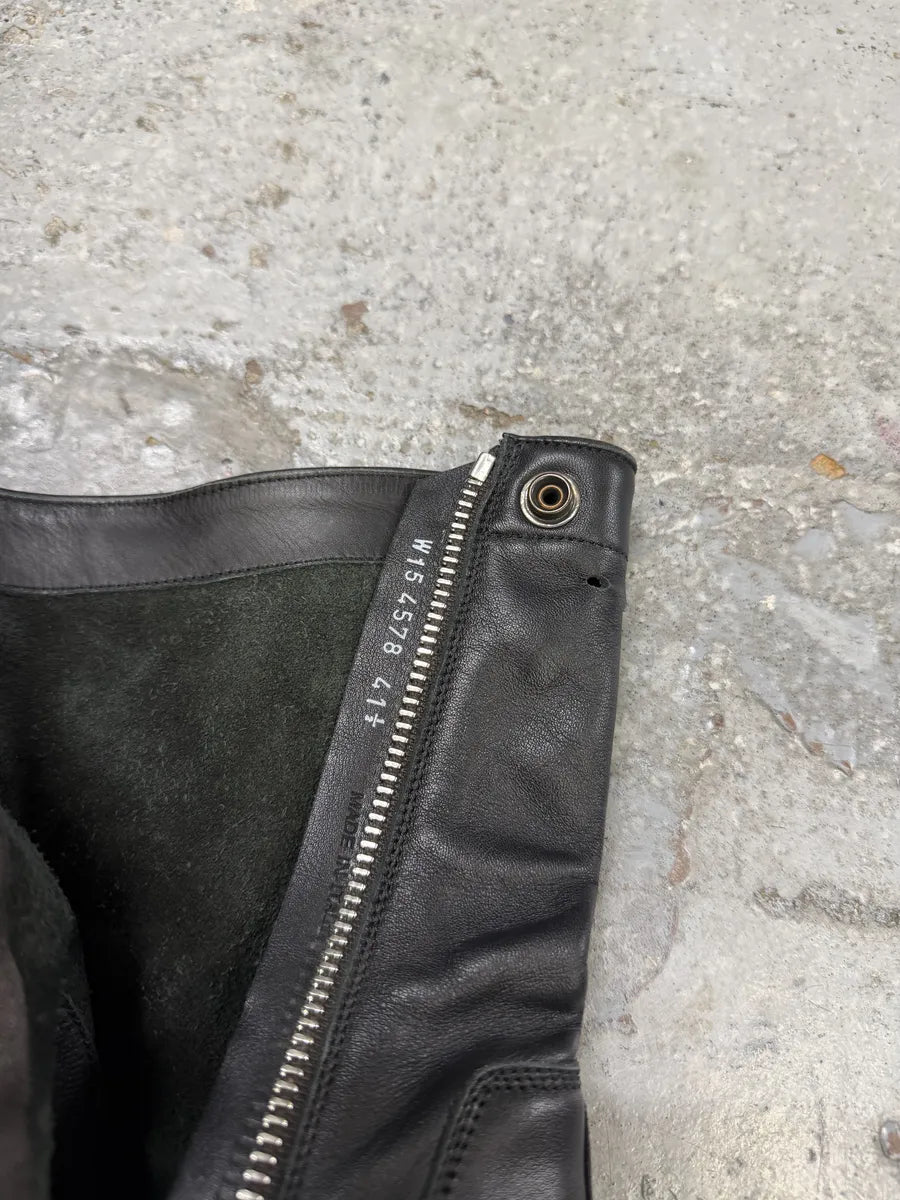 Rick Owens Black Leather Ankle Abstract Boots DwPAtdZ 6