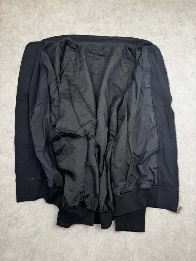 Rick Owens Black Minimalist Light Bomber Jacket XXudYzY 6