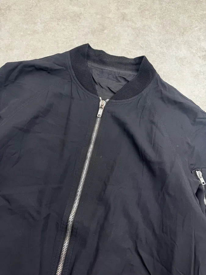 Rick Owens Black Minimalist Light Bomber Jacket XXudYzY 4