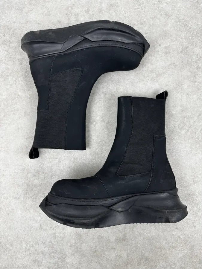 Rick Owens Black Modern Sole Rubber Chelsea Boots vuVYksw 4