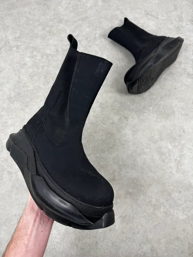 Rick Owens Black Modern Sole Rubber Chelsea Boots vuVYksw 0