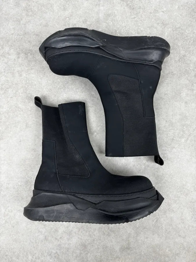 Rick Owens Black Modern Sole Rubber Chelsea Boots vuVYksw 3