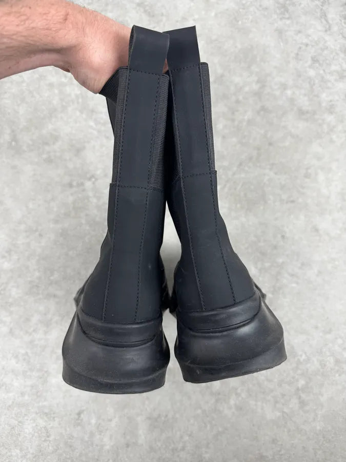 Rick Owens Black Modern Sole Rubber Chelsea Boots vuVYksw 7