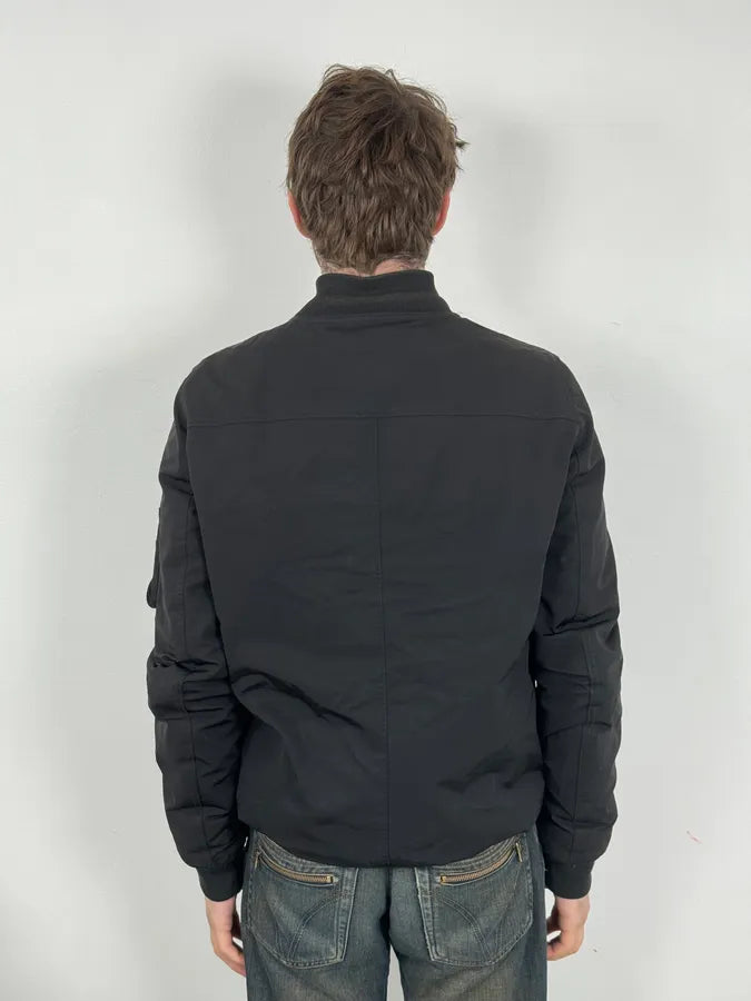 Rick Owens Black Waxed Bomber Jacket CtkwWHZ 2