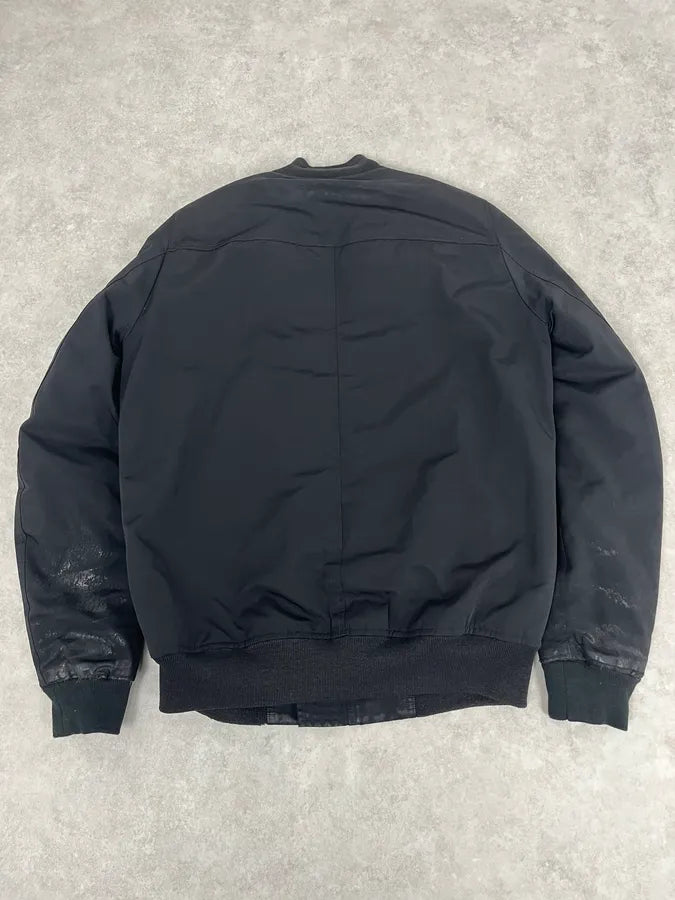 Rick Owens Black Waxed Bomber Jacket CtkwWHZ 4