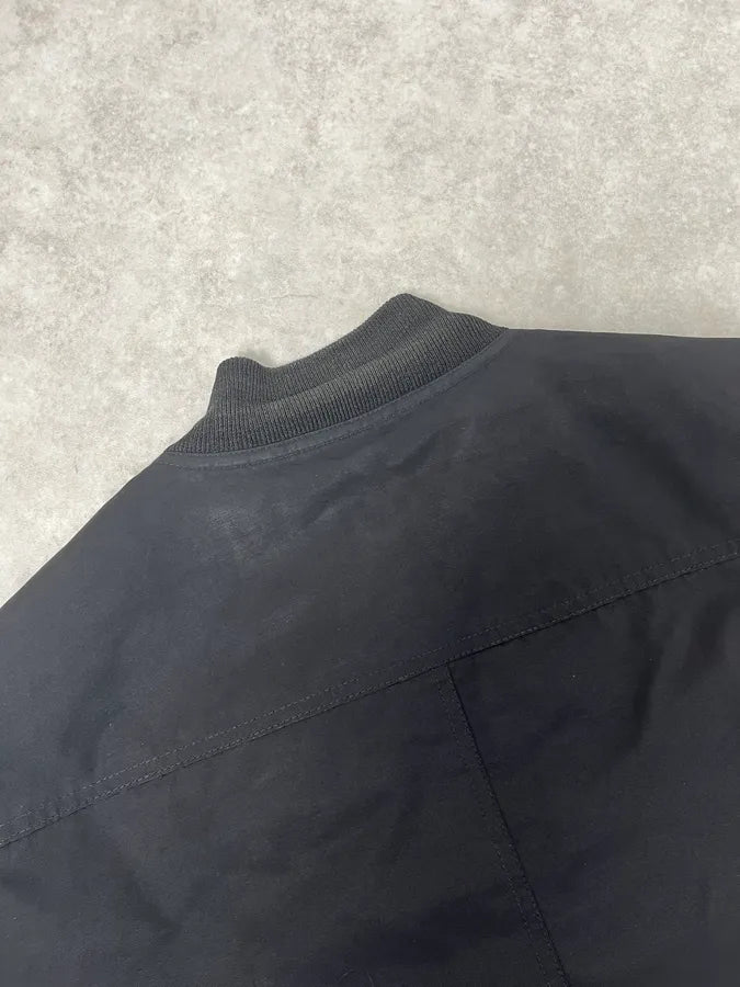 Rick Owens Black Waxed Bomber Jacket CtkwWHZ 5
