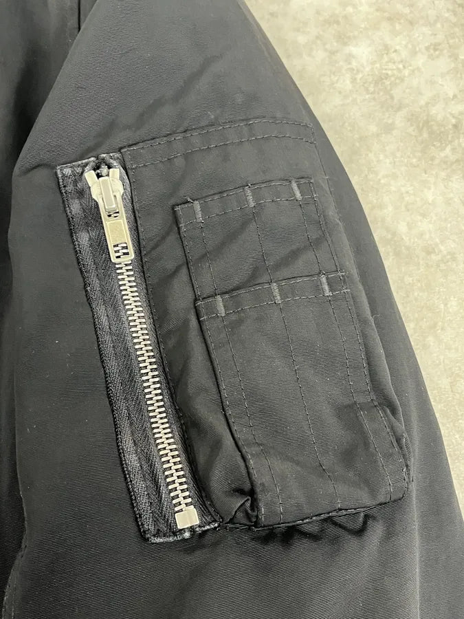 Rick Owens Black Waxed Bomber Jacket CtkwWHZ 8