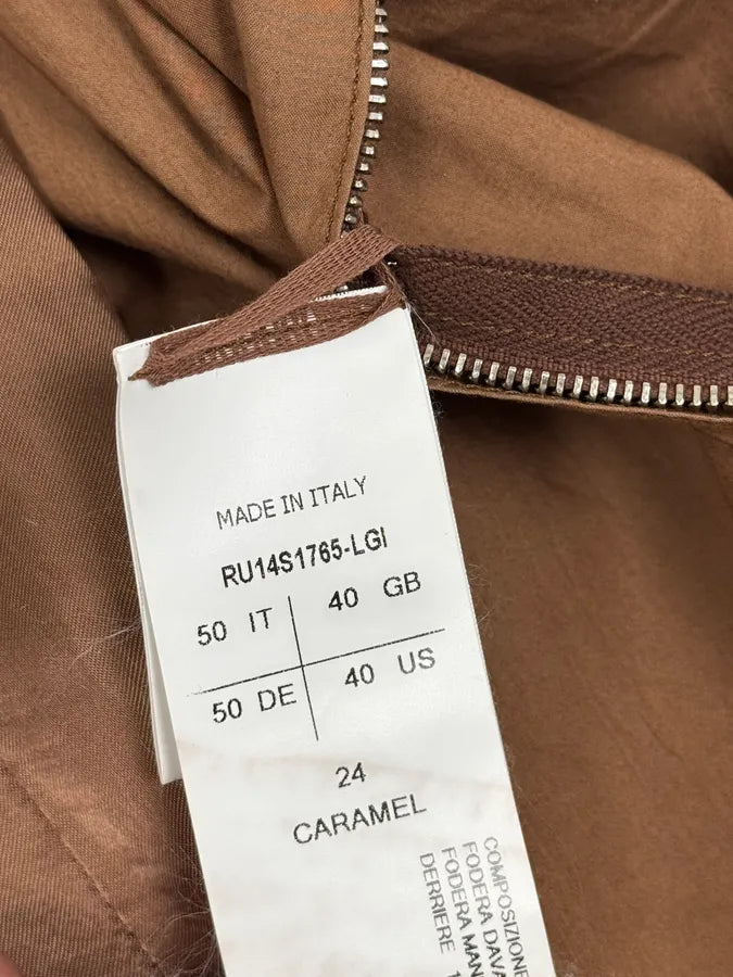 SS2014 Rick Owens Brown Avant-Garde Hooded Leather Jacket ILpSiaR 10