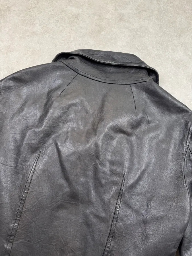 2000s Rick Owens Black Lambskin Structural Jacket tFDuUWz 6
