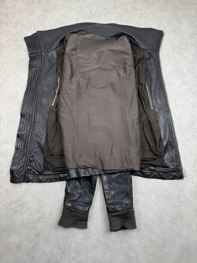 2000s Rick Owens Black Lambskin Structural Jacket tFDuUWz 7