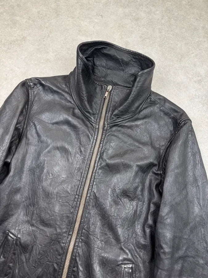 2000s Rick Owens Black Lambskin Structural Jacket tFDuUWz 4