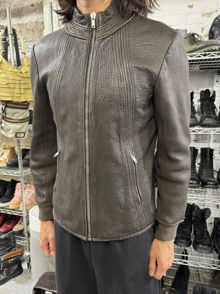 Rick Owens Brown Leather Avant-Garde Jacket EvZRkML 2