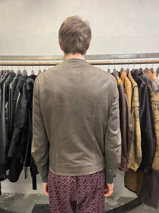 Rick Owens Brown Optimum Raw Leather Jacket sXYPgBL 3