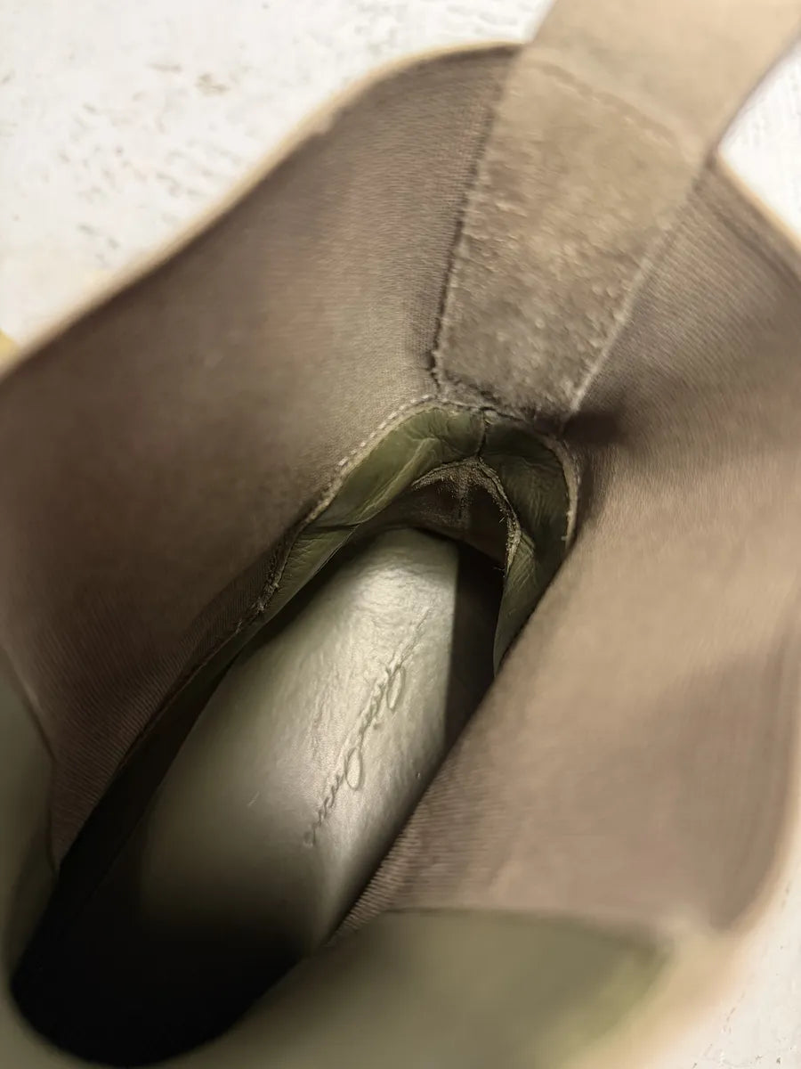 Rick Owens Chelsea Bozo Tractor Grey Suede Leather Boots JHhvAre 4