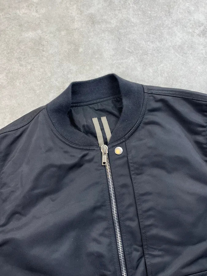 AW2018 Rick Owens Dark Shadow Black Cargo Bomber Jacket EcRzQQu 4