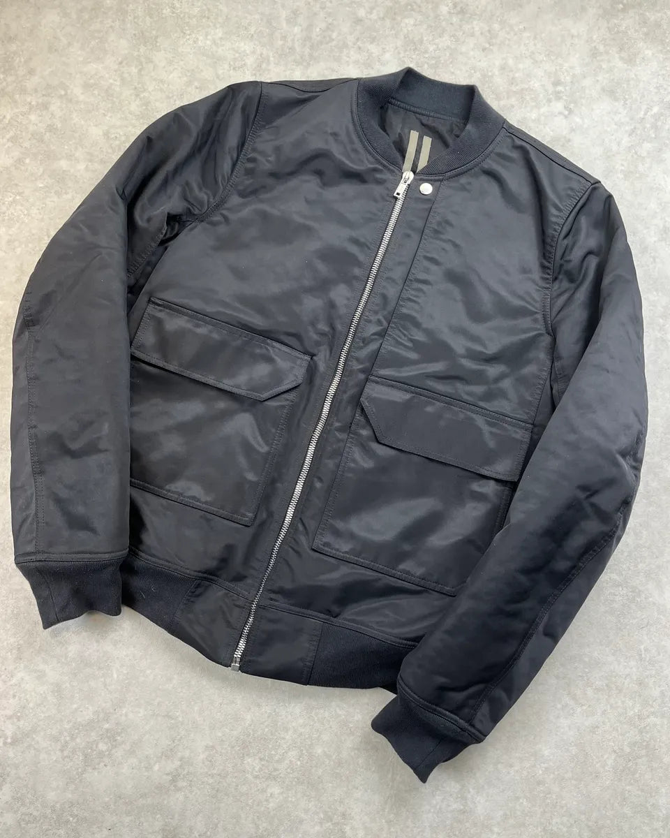 AW2018 Rick Owens Dark Shadow Black Cargo Bomber Jacket EcRzQQu 3