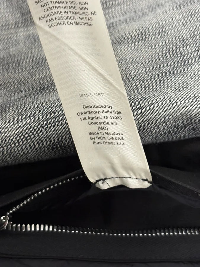 AW2019 Rick Owens Black  Leather Back Panel Over Shirt Jacket MXhbhFo 10