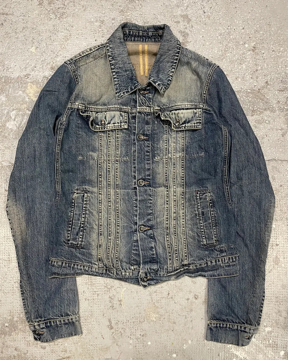 Rick Owens DRKSHDW Faded Blue Denim Jacket (M) qxjucuh 0