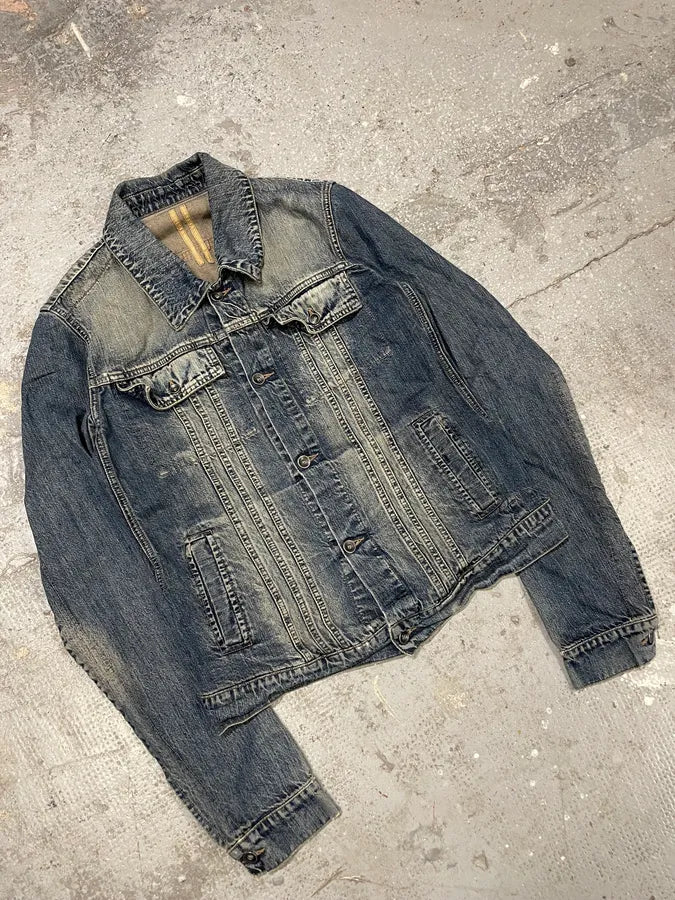 Rick Owens DRKSHDW Faded Blue Denim Jacket (M) qxjucuh 1