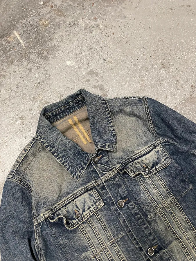 Rick Owens DRKSHDW Faded Blue Denim Jacket (M) qxjucuh 2