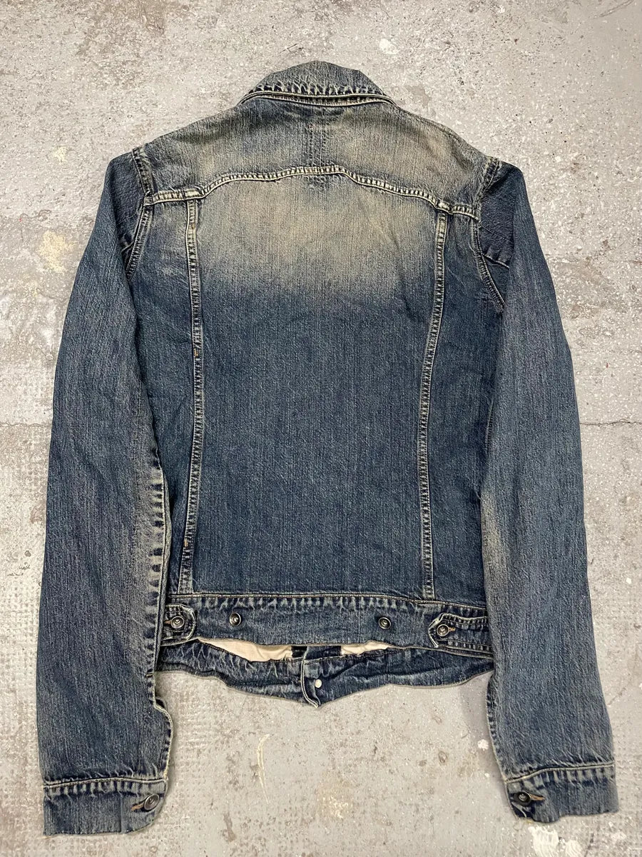 Rick Owens DRKSHDW Faded Blue Denim Jacket (M) qxjucuh 3