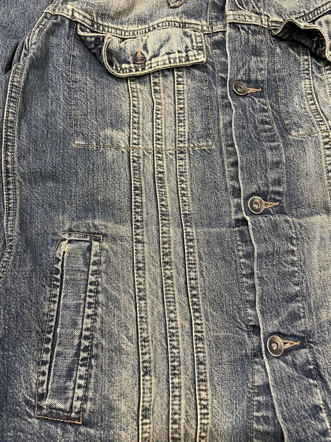 Rick Owens DRKSHDW Faded Blue Denim Jacket (M) qxjucuh 5