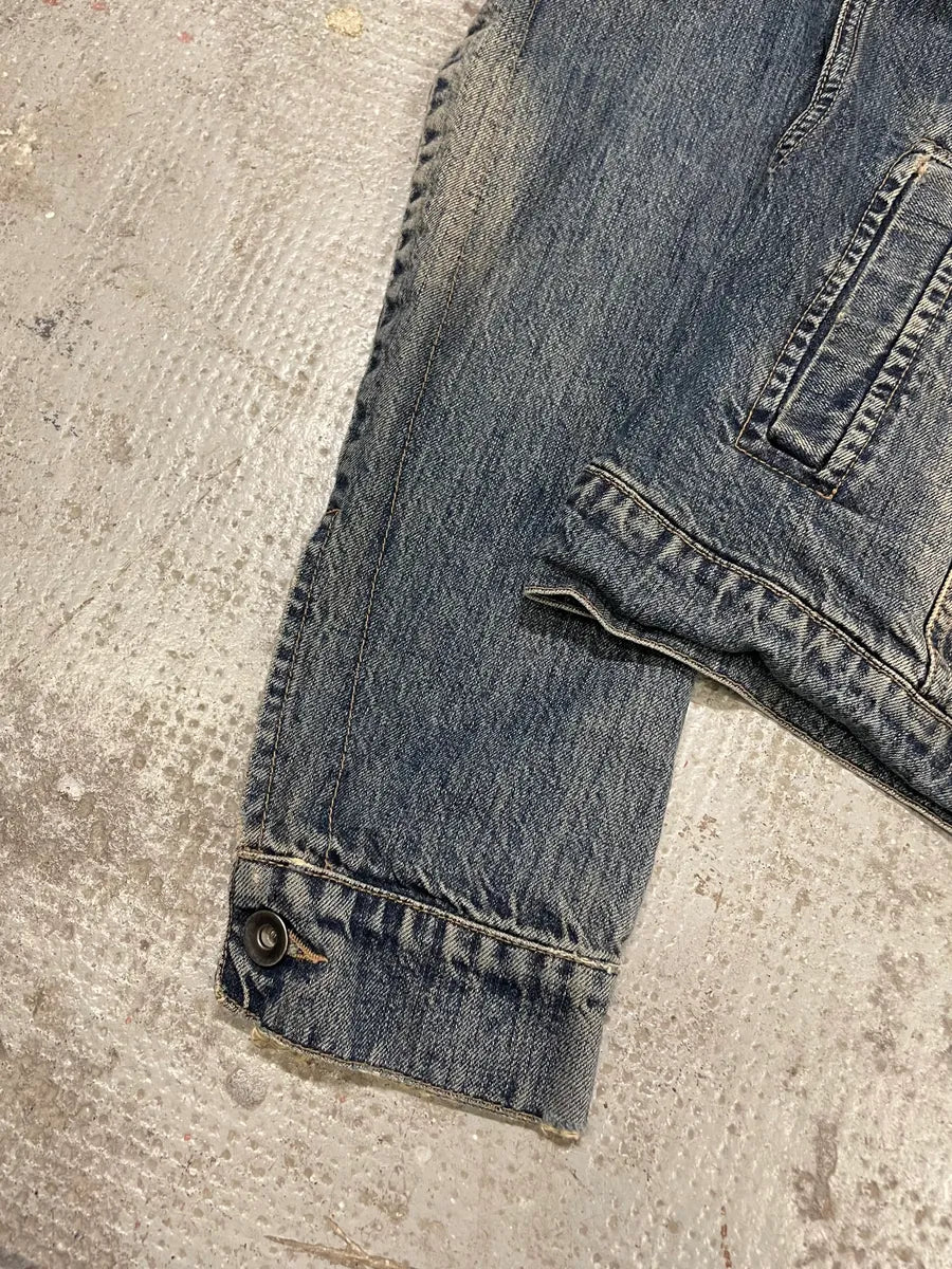 Rick Owens DRKSHDW Faded Blue Denim Jacket (M) qxjucuh 6