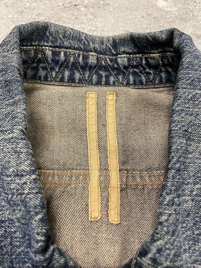 Rick Owens DRKSHDW Faded Blue Denim Jacket (M) qxjucuh 7