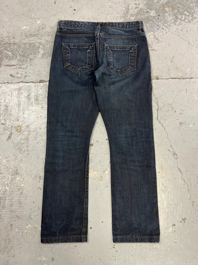 Rick Owens DRKSHDW Obscure Navy Denim Jeans XQbhPBg 7