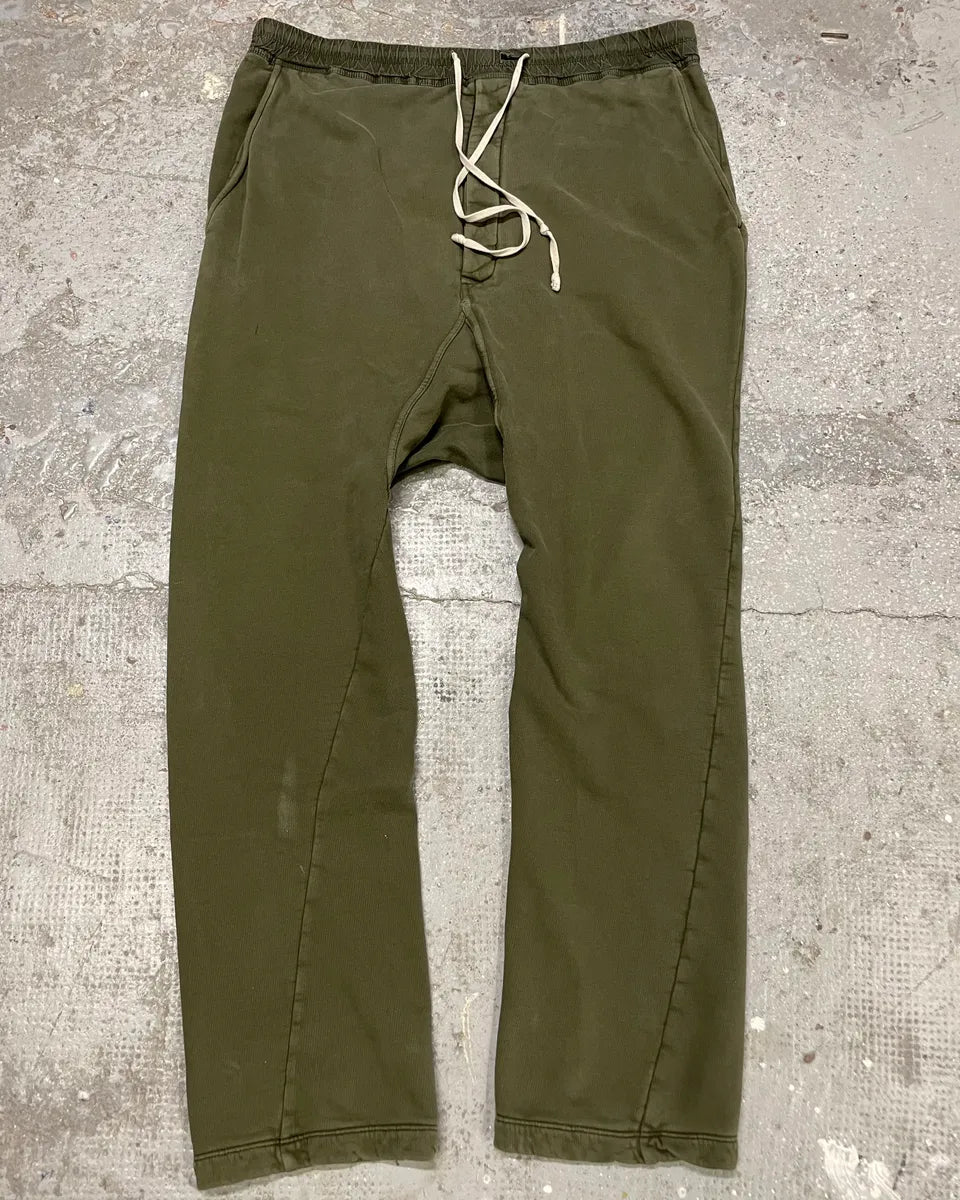 Rick Owens DRKSHDW Olive Cozy Joggers Pants (XL) AOgqVaN 0