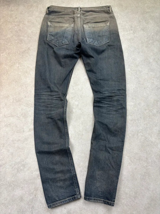 SS2016 Rick Owens DRKSHDW Slim Gradient Bronze & Black Denim Jeans hDrREea 5