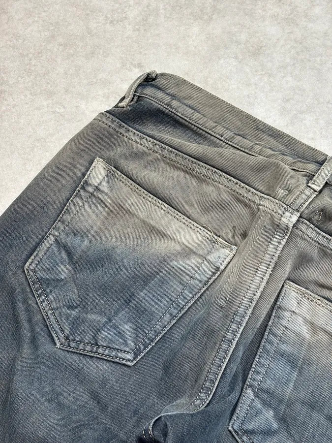SS2016 Rick Owens DRKSHDW Slim Gradient Bronze & Black Denim Jeans hDrREea 7