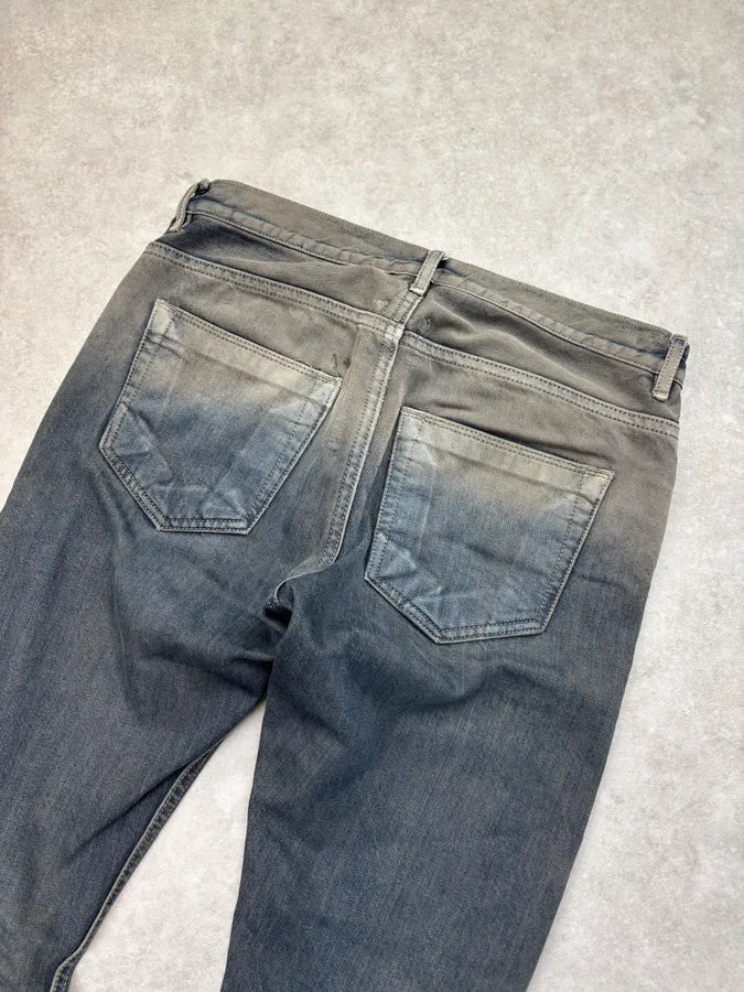 SS2016 Rick Owens DRKSHDW Slim Gradient Bronze & Black Denim Jeans hDrREea 6