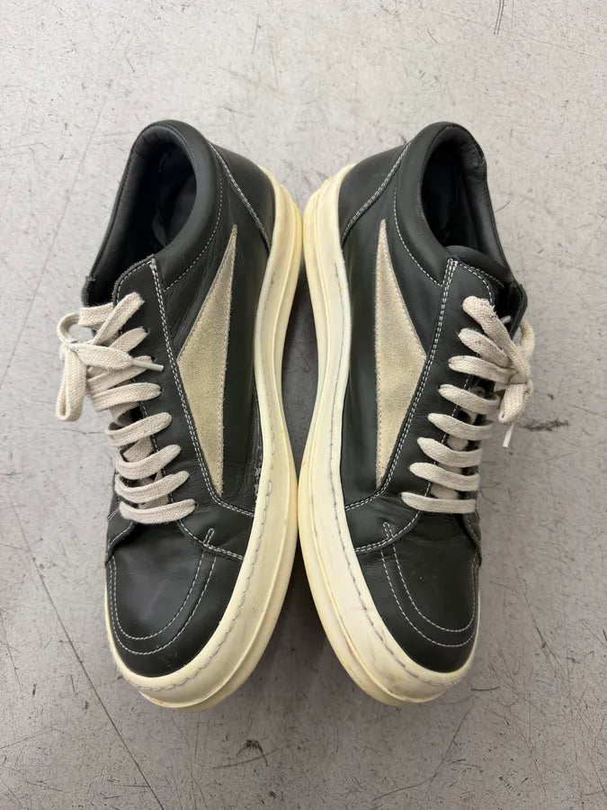 Rick Owens Forest Green Leather Sneakers dPDbFRM 11