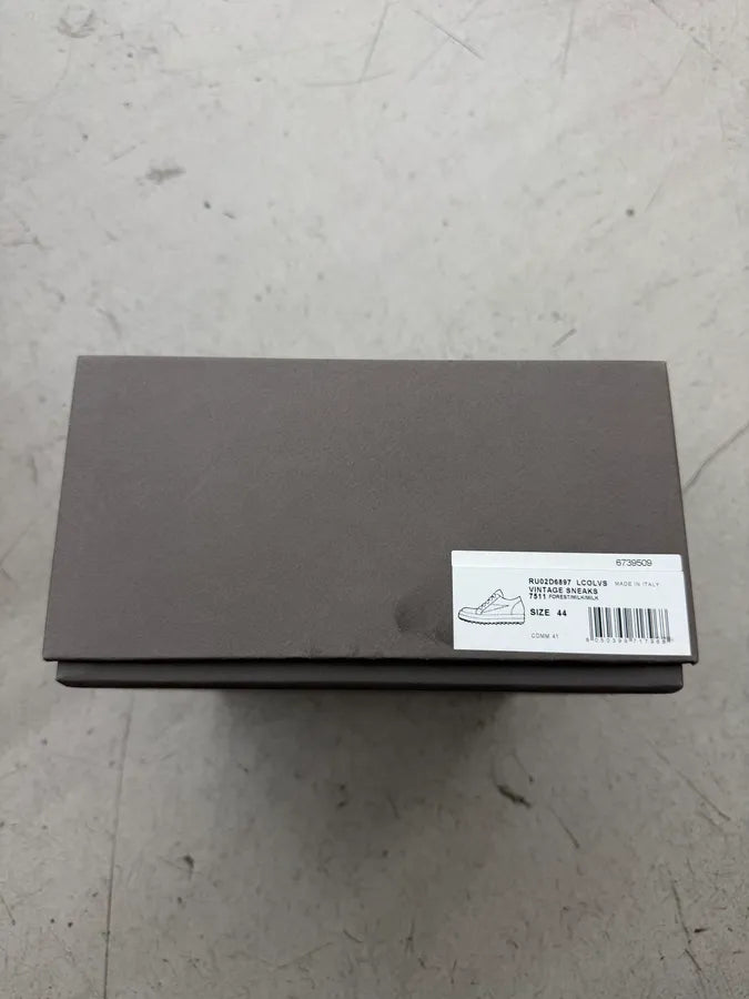 Rick Owens Forest Green Leather Sneakers dPDbFRM 13