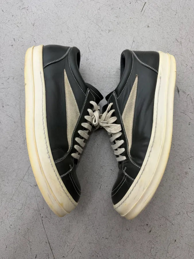 Rick Owens Forest Green Leather Sneakers dPDbFRM 4