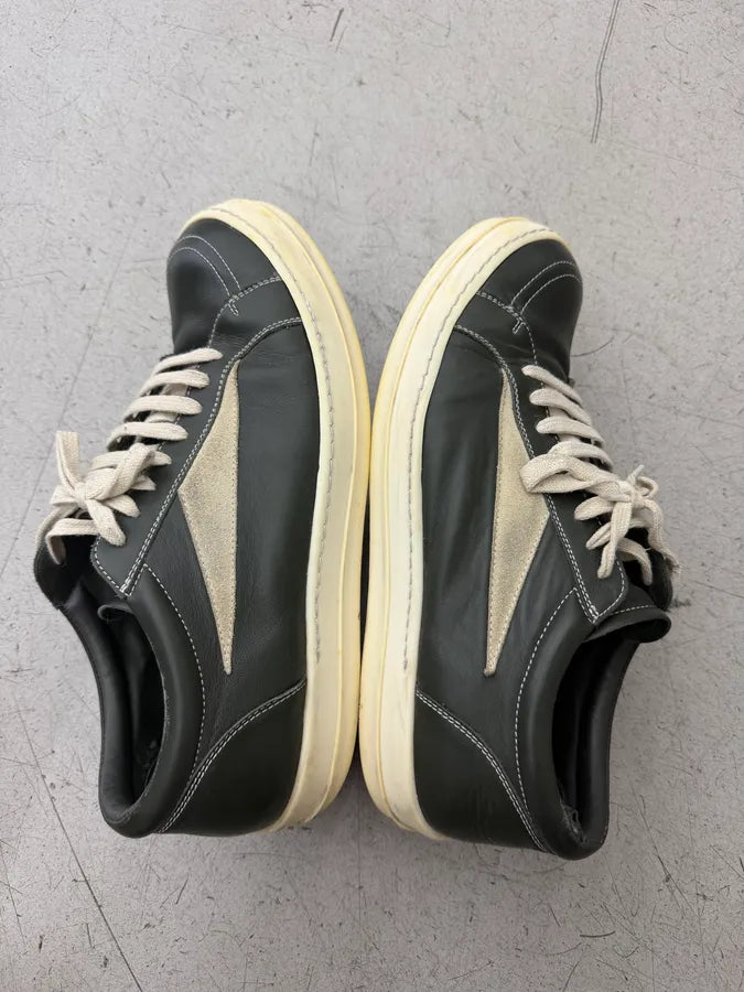 Rick Owens Forest Green Leather Sneakers dPDbFRM 6