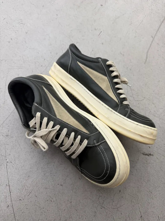 Rick Owens Forest Green Leather Sneakers dPDbFRM 7