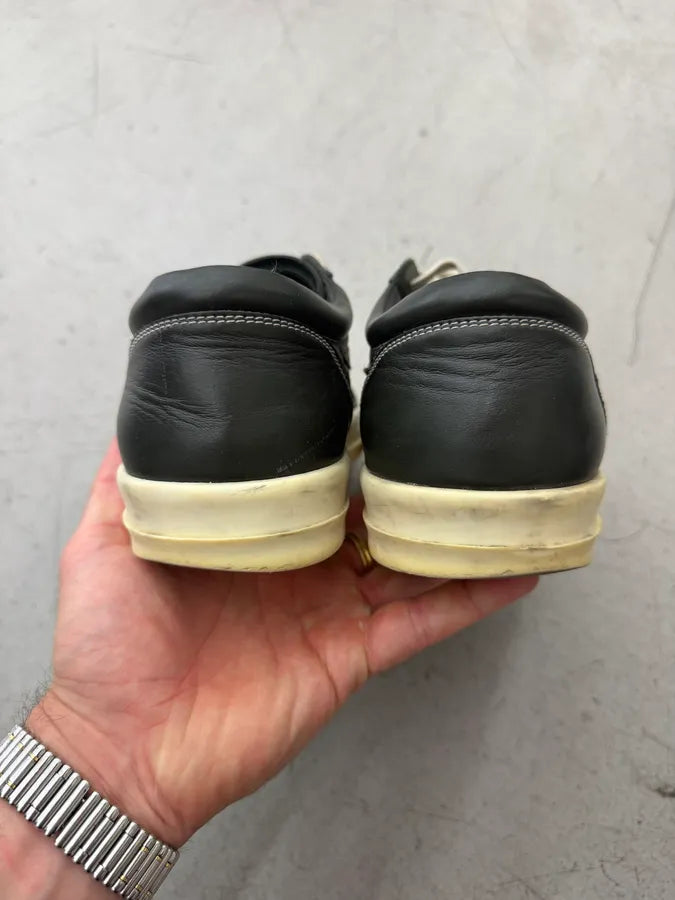 Rick Owens Forest Green Leather Sneakers dPDbFRM 9