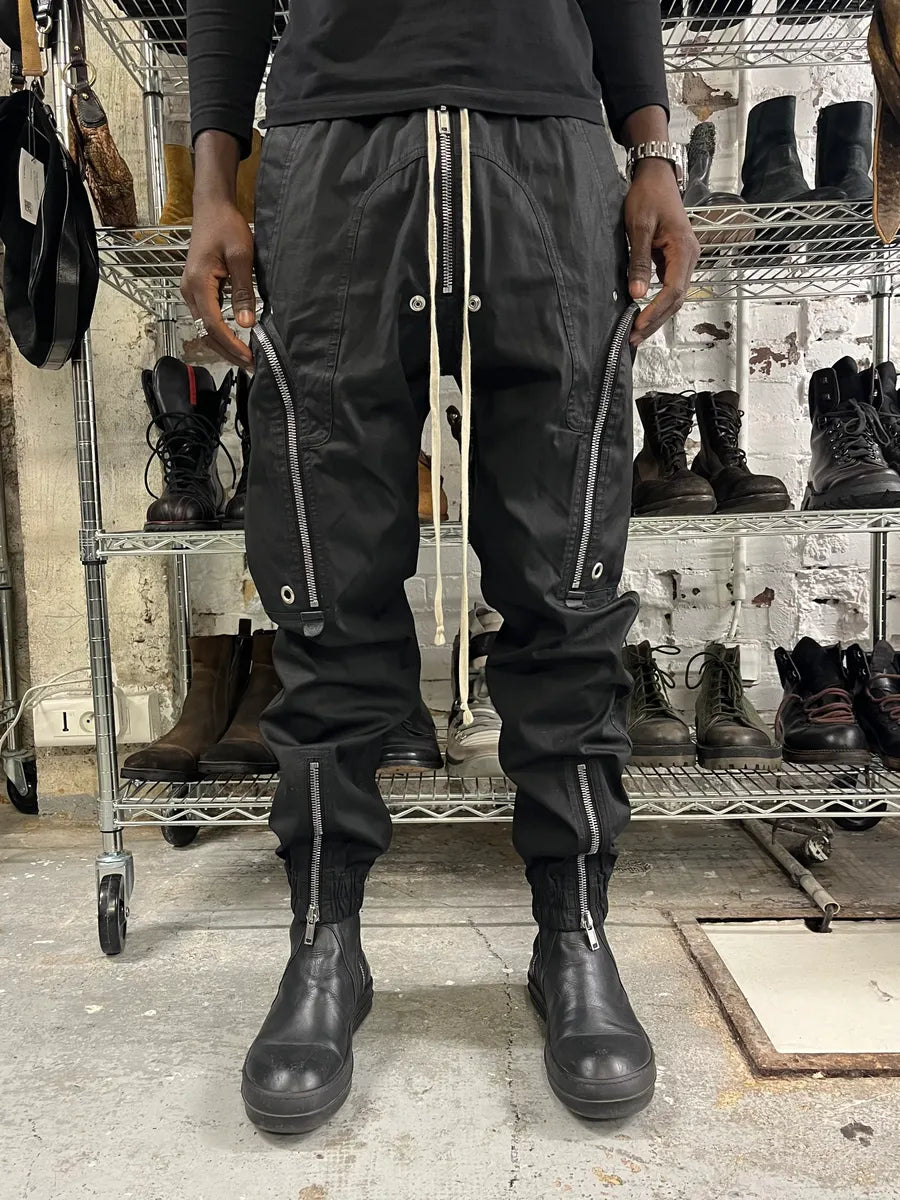 Rick Owens Futuristic Black Cargo Pants oopVPJp 1