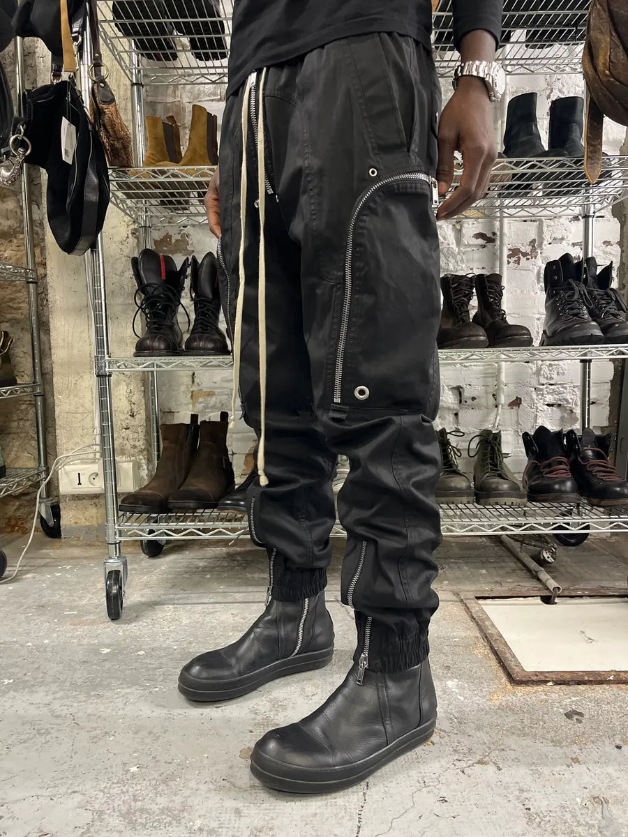 Rick Owens Futuristic Black Cargo Pants oopVPJp 2