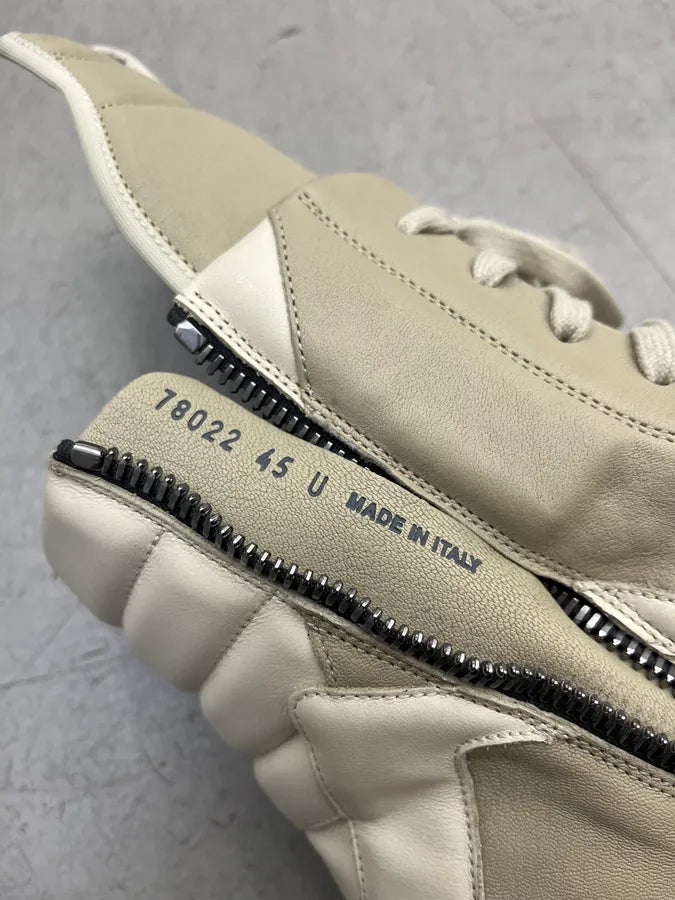 Rick Owens Geobasket Sand Milk Leather High Sneakers lPfDZjy 8