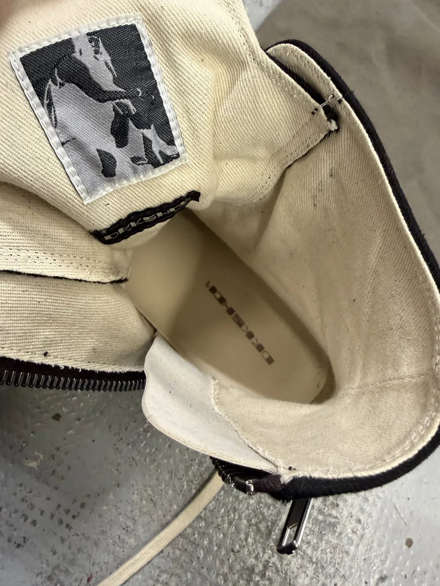 Rick Owens Gethsemane High Black Canvas Sneakers NDssvDS 11