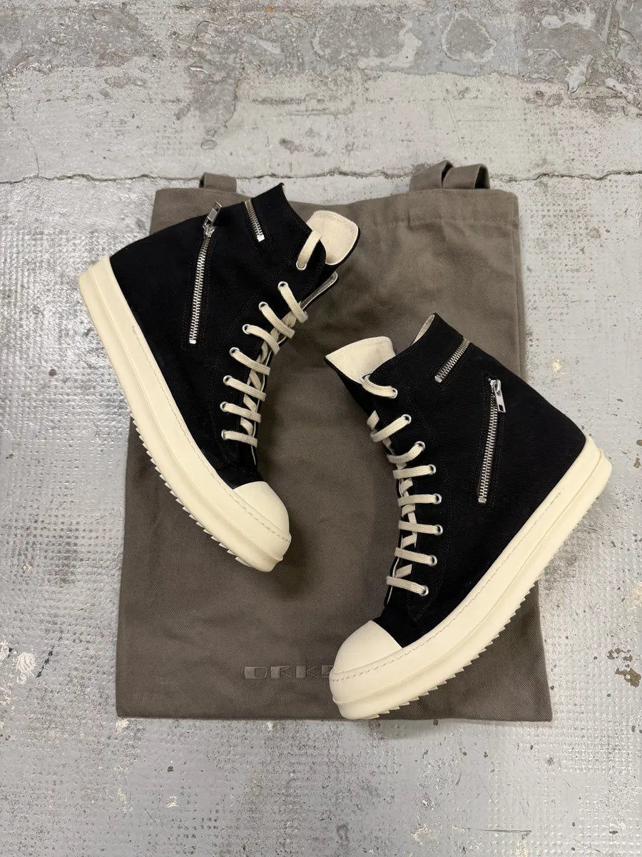 Rick Owens Gethsemane High Black Canvas Sneakers NDssvDS 2