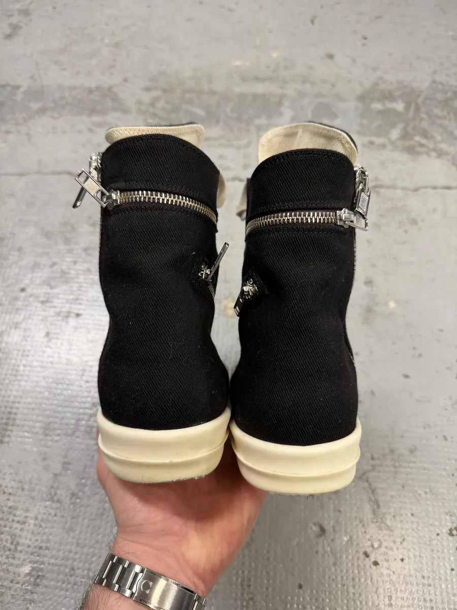 Rick Owens Gethsemane High Black Canvas Sneakers NDssvDS 6