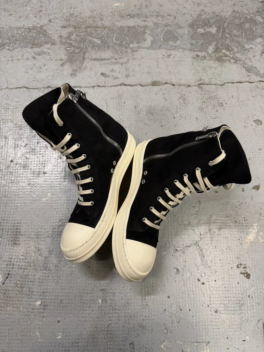 Rick Owens Gethsemane High Black Canvas Sneakers NDssvDS 9